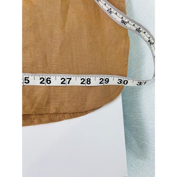 Mille Resort & Travel Jasmine Dress Small Almond Linen Flowy Beige Dress Pockets - Picture 16 of 16